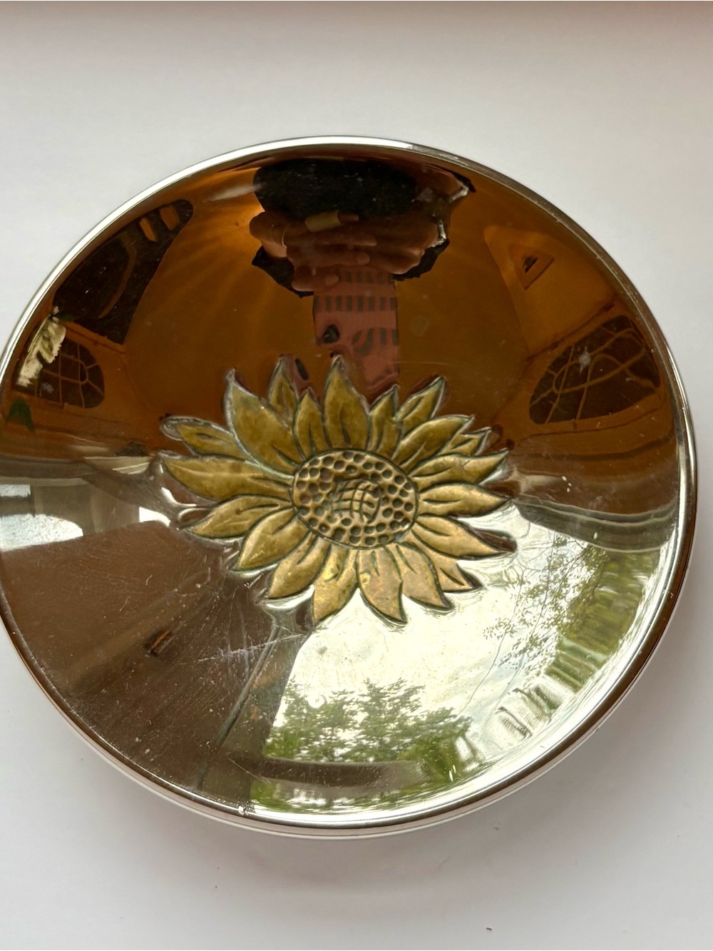 Stamped Sunflower Ring Dish